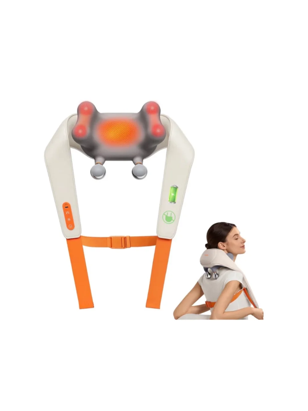 NEW Cordless Neck Massager Heat FSA Eligible HSA 6D Shiatsu Neck Shoulder Dual